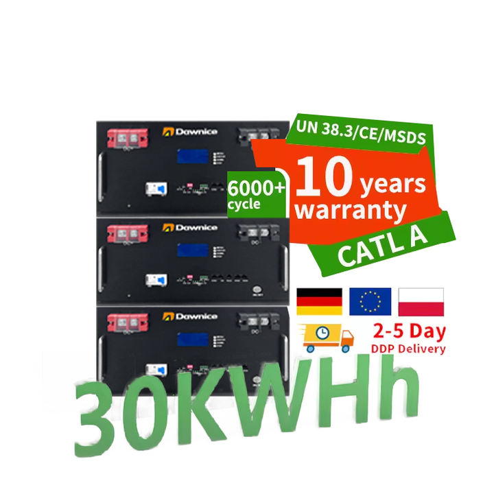 Dawnice Energy Storage Lithium Ion Battery Akku 20kw 30kw 40kw 51.2V 200ah 280ah 300ah 400ah 500ah 600ah 48V Lifepo4 Battery Direct Supplier Pricing