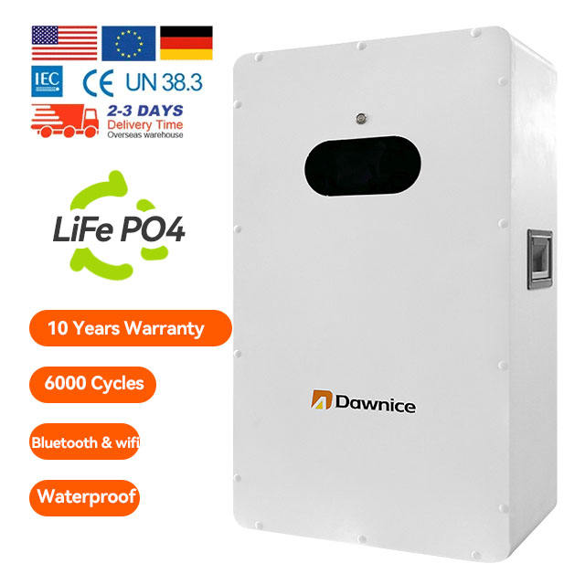 Dawnice Factory Supply Power Wall 51.2v 200ah Lithium Ion Batteries 5kwh 10kwh Lifepo4 Battery 10 Years Warranty B2B Factory Pricing Processing