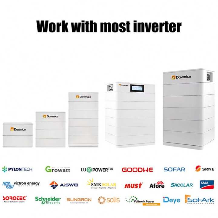 Dawnice High Voltage Stacked Energy Storage Battery 10kwh 20kWh 30kWh 40kwh LifePO4 Battery Pack 100Ah 200Ah 300Ah Solar Battery Affordable Factory Pricing Supply