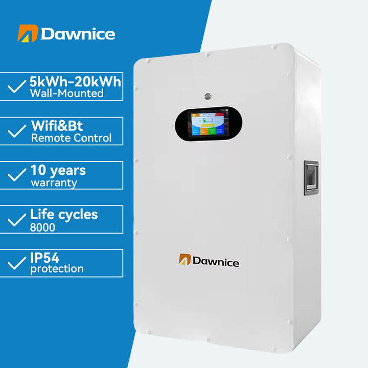 Dawnice Higher Quality 5kwh 10kwh 15kwh Power Wall Install 51.2v 200ah 300ah Solar Battery Lifepo4 Lithium Ion Phosphate Battery Custom Factory Production