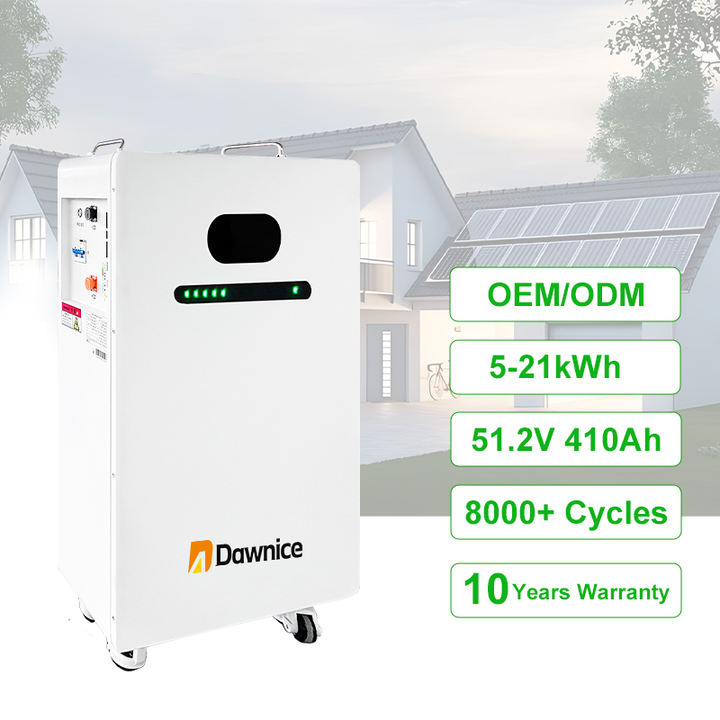 Dawnice Hot Selling 10kWh 15kWh 20kWh Storage 300ah 400ah 51.2V Lifepo4 Wall-mounted Stand lithium Ion Energy Storage Battery Overseas Manufacturing