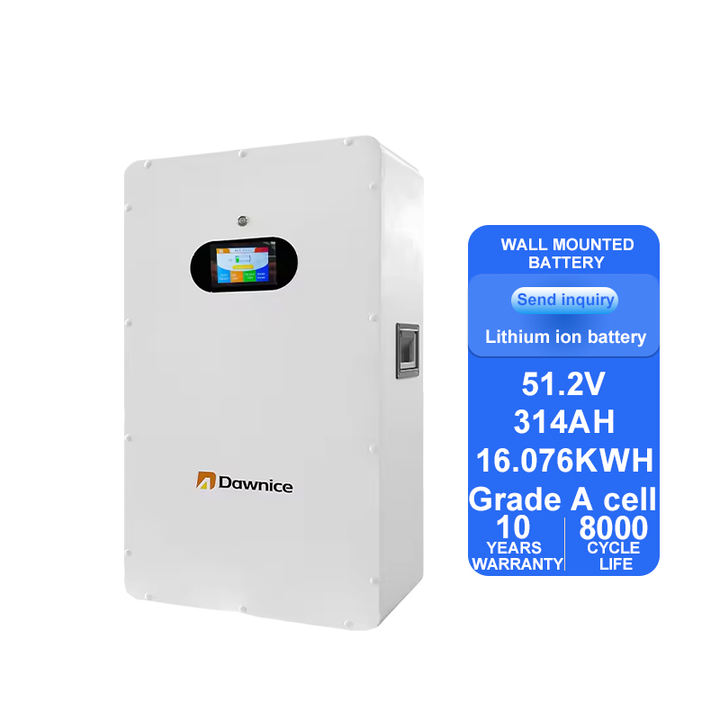 Dawnice Hot Selling 51.2V 15kWh 300Ah Rechargeable Solar Lithium Batteries Pack Home Power Wall Mounted LiFePo4 Storage Battery