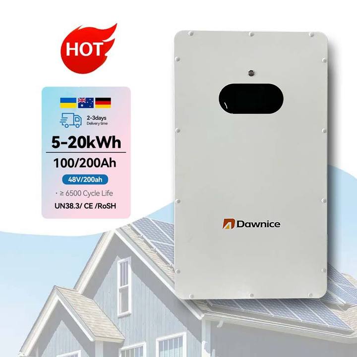 Dawnice Household 100Ah 200Ah Wall-mounted Lithium-ion Battery 5KWh 10KWh Energy Storage Lithium ion Solar Battery ODM Manufacturing