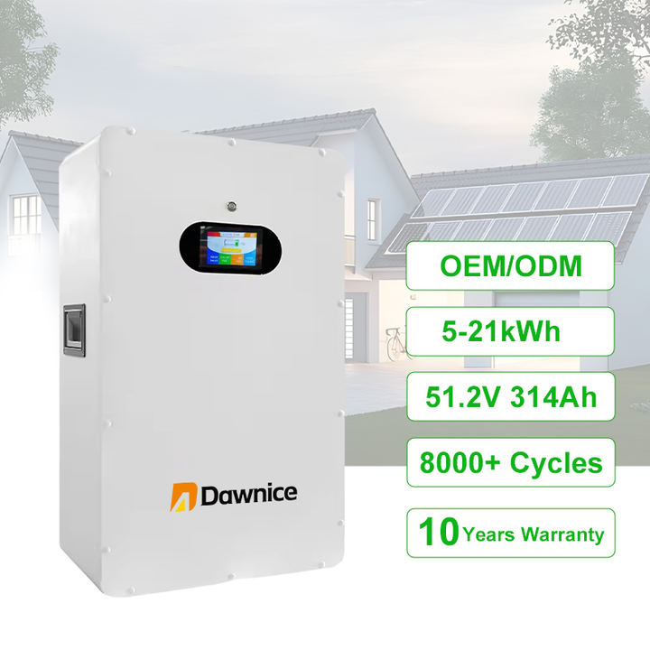 Dawnice In Stock 10kwh 16KWH Home Energy Storage Battery 51.2v Lifepo4 Wall Mounted 5kwh Powerwall 300ah Lithium ion Battery