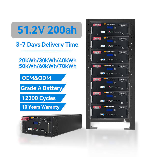 Dawnice Lithium 51.2v 200ah 40 kw 50 kw 256v High Voltage 10 kw 20 kw 30 kw Cabinet Case Li-Ion Batteries Solar Rack Battery Product Manufacturing
