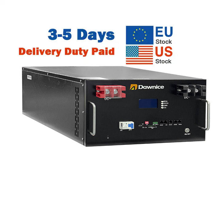 Dawnice Lithium Iron Phosphate Battery Solar Systems Power Supply 51.2V 100Ah 150Ah 280Ah BMS LiFePO4 Lithium Battery 48V 200Ah Industrial Supplier