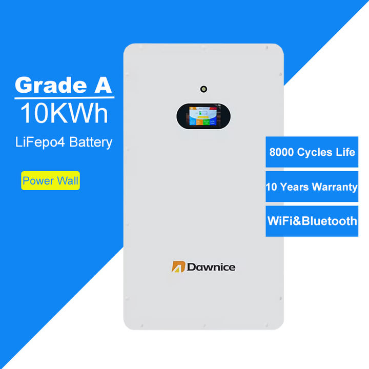 Dawnice NGA Stock 5kw 10kw 15kwh Power Wall Install 51.2v 10khw 15kwh 200ah Solar Battery Lifepo4 Lithium Ion Phosphate Battery Factory Outlet