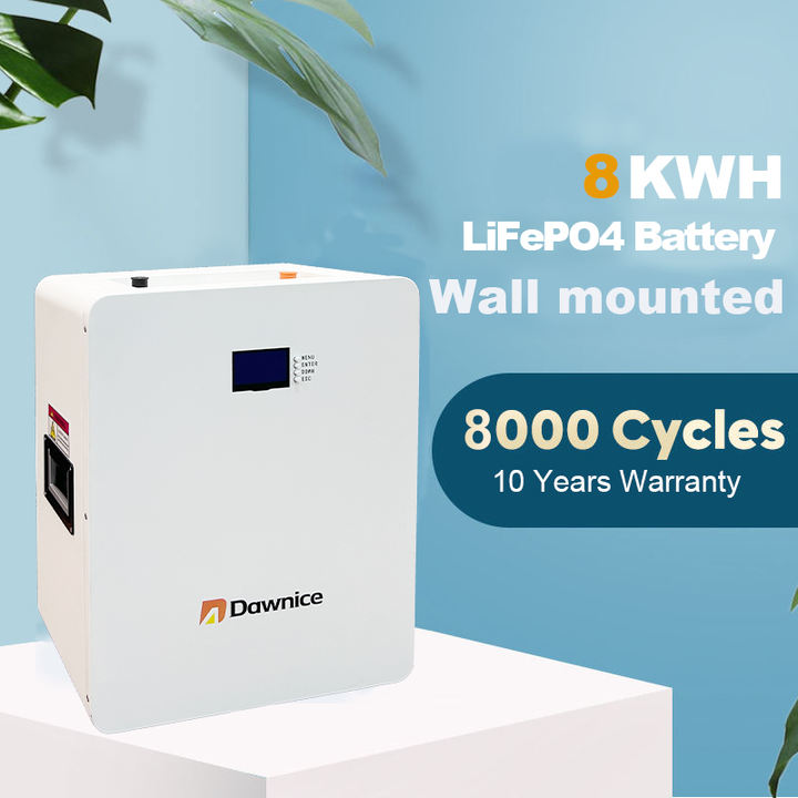 Dawnice New 5kwh 8kwh Wall-mounted Lifepo4 Battery 24V Solar System Rechargeable Lithium Ion Power Wall Energy Storage Battery Mass Market Wholesale Customization