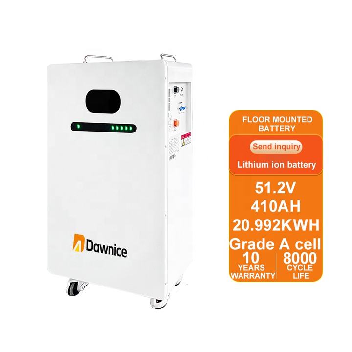 Dawnice New 8000 Deep Cycles Solar Energy Storage Battery 20Kwh Solar Home Floor Mounted Lithium Battery with 10 Years Warranty Industrial Wholesale Pricing Supplier