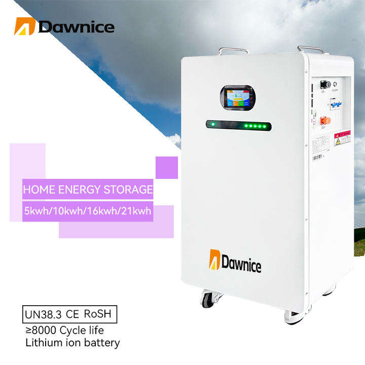 Dawnice New Energy Power Wall Lifepo4 Battery 5 kw 10 kw 15 KW 21 KW 51.2V 48v 200ah 300AH 410AH Solar System Lithium Batteries Factory Direct
