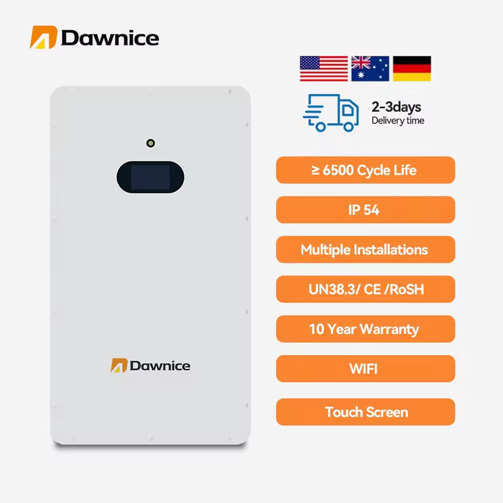 Dawnice New Energy Solar Power Storage Lithium Battery 48V 51.2V 5KWH 10KWH 100Ah 200Ah Lifepo4 Solar Battery System