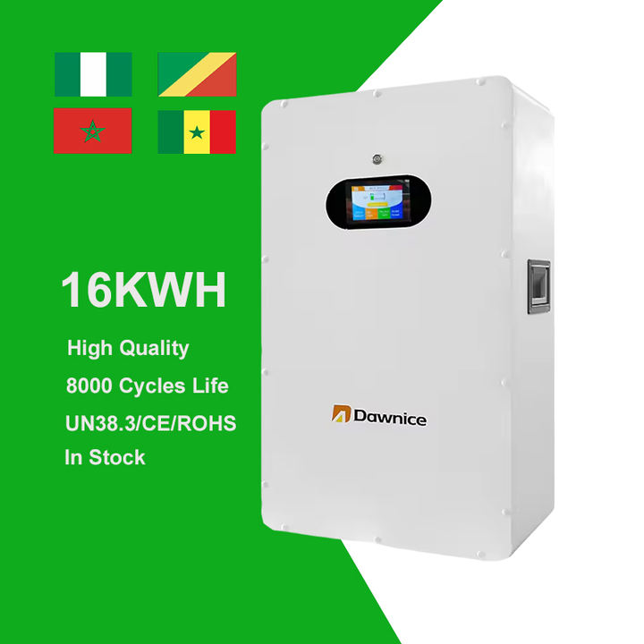 Dawnice Nigeria Stock 10kwh 16KWH Home Energy Storage Battery 51.2v Lifepo4 Wall Mounted Rechargeable 300ah Lithium ion Battery Production Wholesale