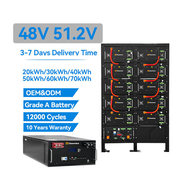 Dawnice OEM 30kwh 40kwh 50kwh 20kwh ifepo4 battery smart bms Energy Storage Battery system Lithium ion51.2v lifepo4 battery Wholesale B2B Pricing Custom Solutions