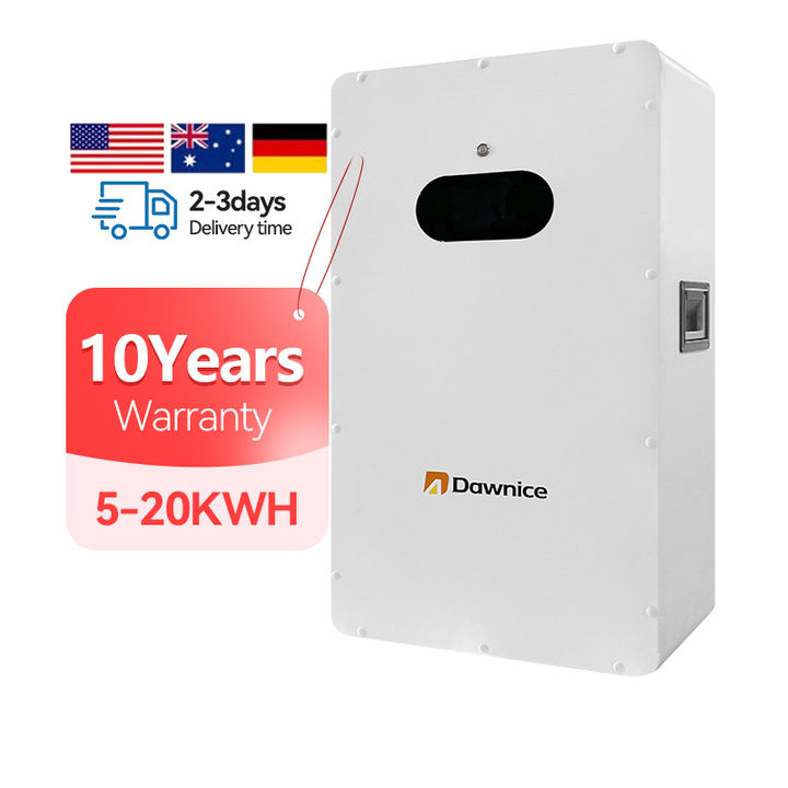 Dawnice Power Wall 5kwh 10kwh 15kw 20kwh 51.2v Solar Panel Battery Storage 51.2v 200ah With Bms Lithium Ion Battery