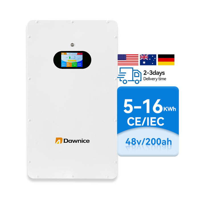 Dawnice Power wall Lifepo4 51.2v 100Ah 200Ah 400Ah Home Solar System Lithium Ion Battery 5Kwh 10kwh 20kw Industrial Exporter