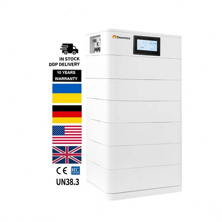 Dawnice Powerwall 10kw 20kw Household Energy Storage System 51.2V 200Ah Stacked Lithium Ion Batteries China Factory Direct Export