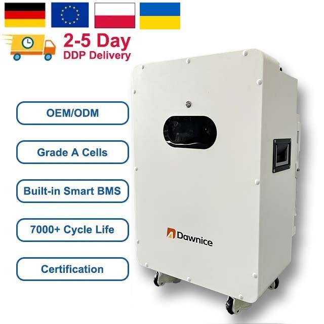 Dawnice Smart Power Wall Rechargeable Battery Charger 5 Kwh 10kwh 100ah 200ah Solar Wall Mounted Battery Factory to Consumer Services