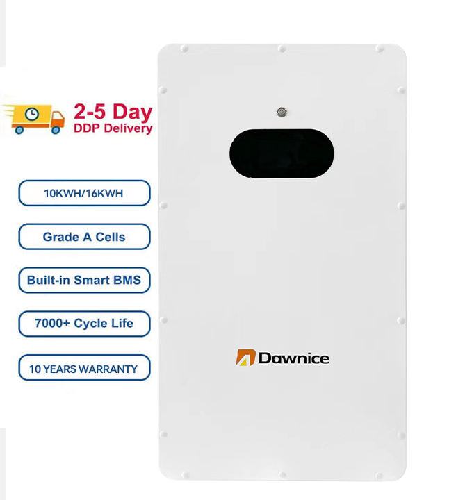 Dawnice Solar Energy Storage 51.2V 10Kwh 200Ah Home Power wall battery Household wall mounted Lithium Battery Pack Large Volume Factory