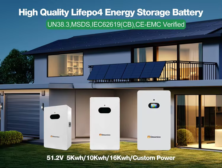 Dawnice Solar Lithium Battery 15kwh 51.2v 300ah All in One Power Supply System For House Wholesale Manufacturer Supply