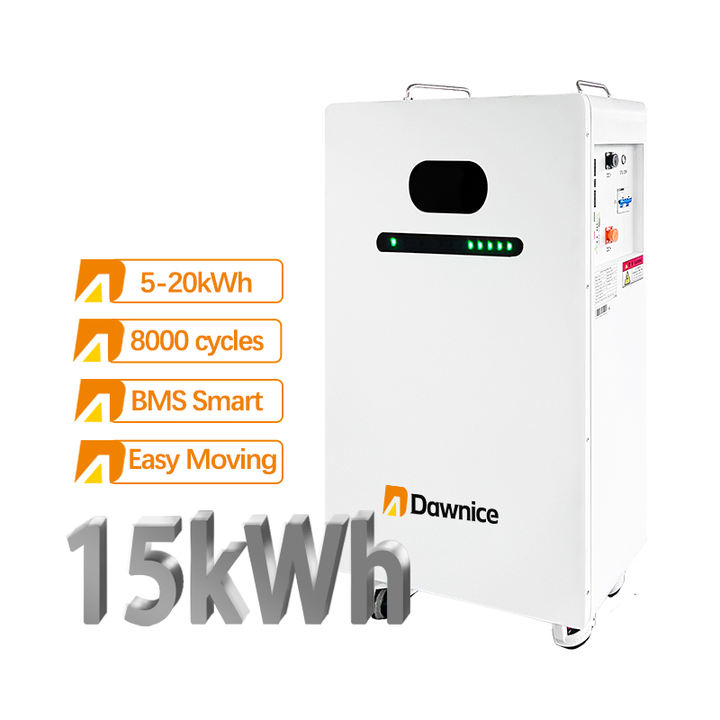 Dawnice Solar Lithium Ion Battery 15kwh 20kwh 51.2v 300ah 400ah Wall Mounted LiFepo4 Battery Power Supply System For House Export Factory