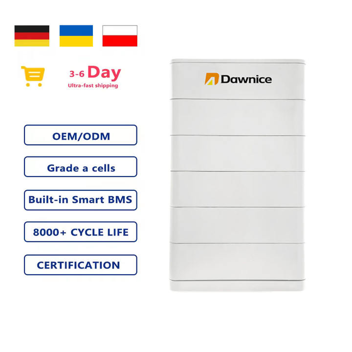 Dawnice Solar Low Voltage All In One Energy Storage System Stacked Lithium Ion Batteries 48V 400Ah Lifepo4 Battery Industrial Supplier Supply
