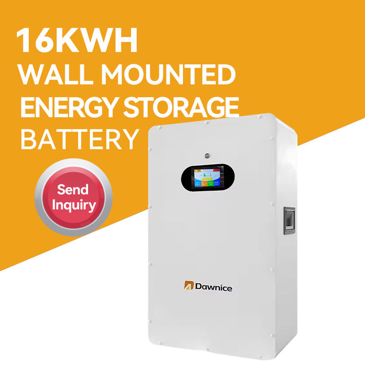Dawnice Wall-mounted 200AH 10KWH Home Solar Battery Pack LiFePO4 Power Wall Energy Storage Battery 51.2V 300AH 16KWH Battery Wholesale Trade Supplier