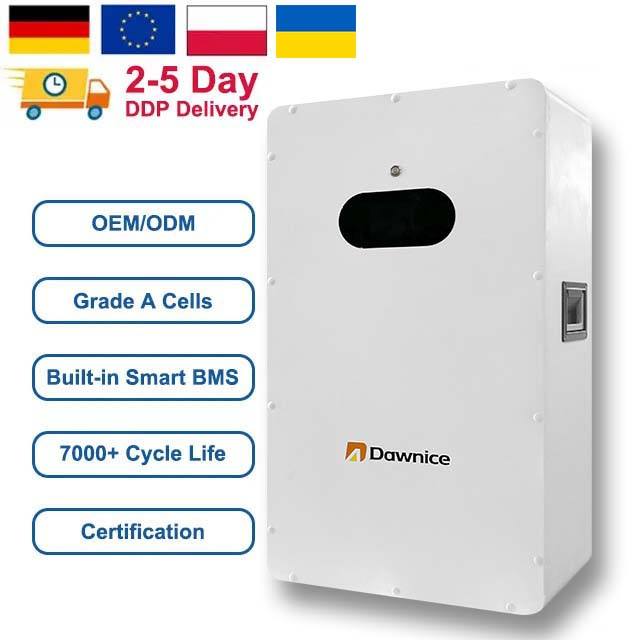 Dawnice Wall-mounted 48v battery 100Ah 200Ah 5Kwh 10Kwh 15Kwh Solar Energy Systems Lifepo4 Solar Power wall Home Battery Global Manufacturing