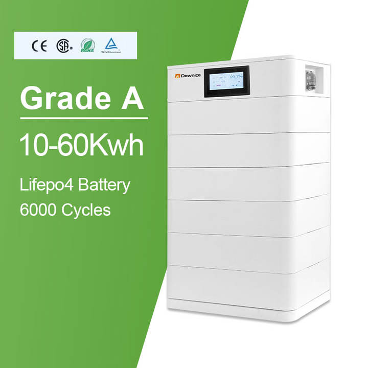 Dawnice deep cycle battery lithium pack 10kwh 20kwh 30kw 40kw high voltage stacked battery for industry use Large Volume Factory