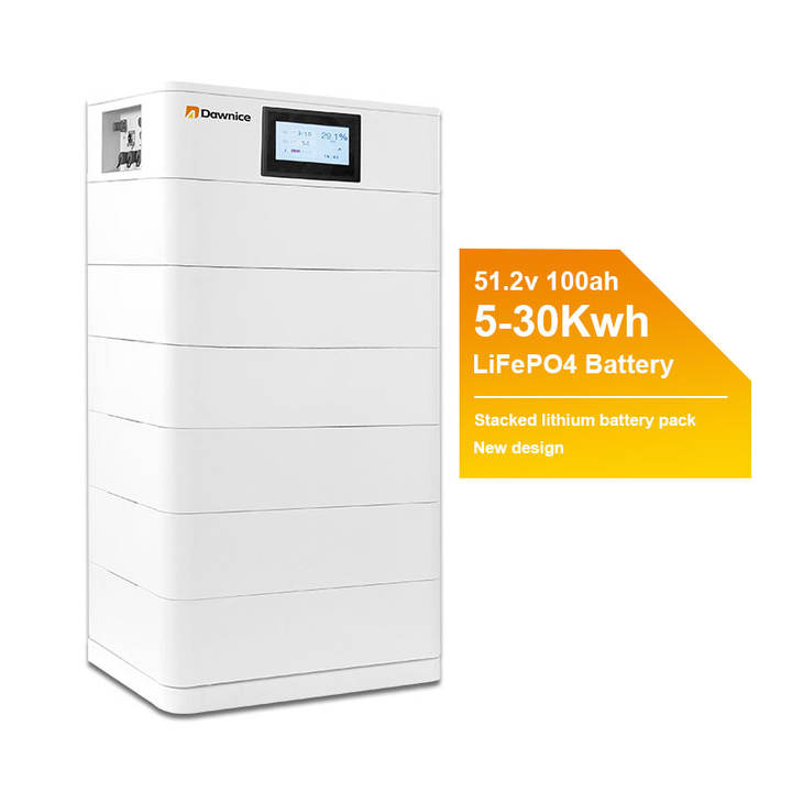 Dawnice new design stacked battery 48v 51.2v 20kwh 30kwh stacked lithium battery pack