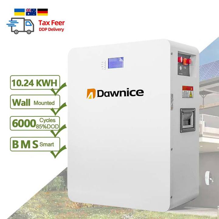 Dawnice solar 10kwh power wall mounting battery 48V 200ah 6000cycle times wall mount Lithium ion battery for solar