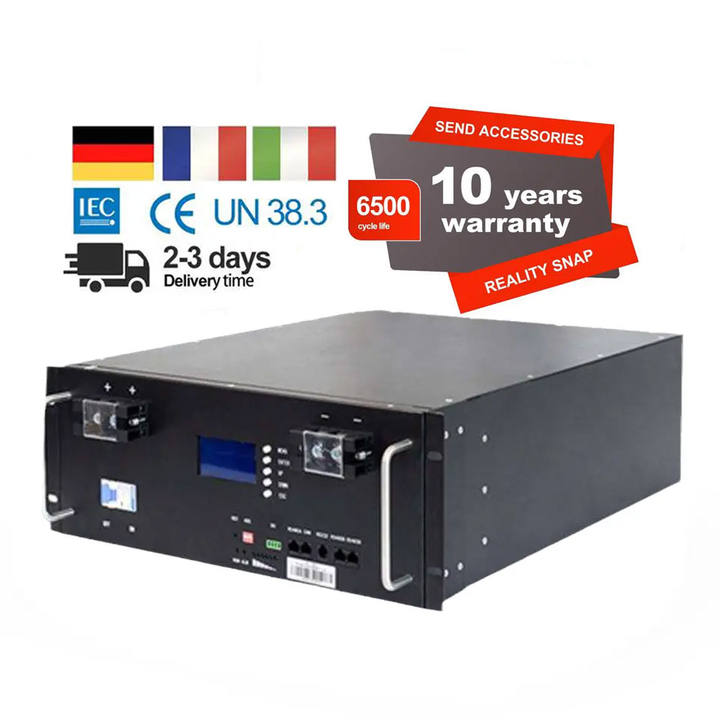 Deep cycle 51.2v 100ah 150ah 200ah 5 kw 10kw 20kwh 50 kwh solar system lithium ion battery used for growatt Mass Production