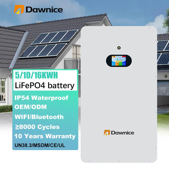 EU Stock LiFePo4 Battery 10kwh 15kwh 15KW 48V 51.2v 100Ah 200Ah 314ah Home Power Wall Mounted Lithium Ion Battery Direct from Factory