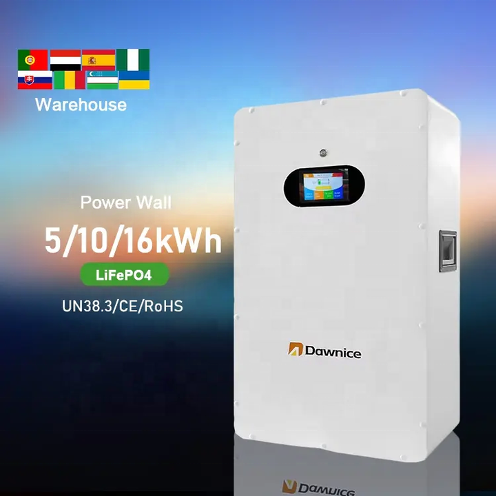 EU Stock Solar Batteries Lithium Ion 51.2V 15kWh 10kW 10kWh LiFePO4 Battery 48V 200ah Power Wall Mounted Custom Manufacturing