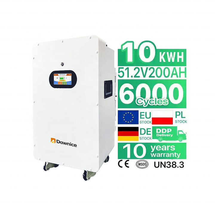 Easy To Move 51.2V 200Ah 280Ah 300Ah Solar Lithium Battery 10Kwh 15kwh Home Solar System 48V LiFePO4 Energy Storage Battery