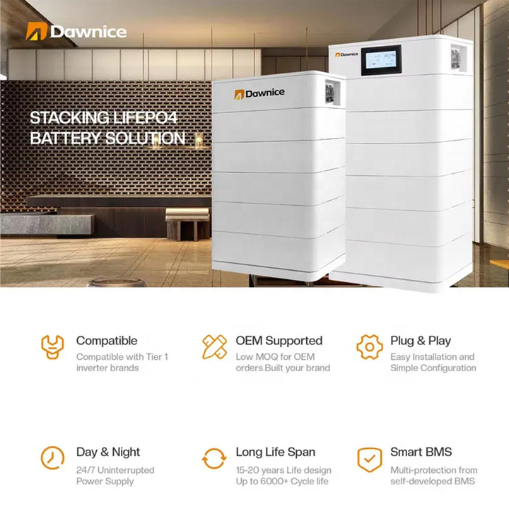 Energy Storage Battery Stacked 20Kwh 51.2V 100Ah 200Ah 10Kwh Lifepo4 All In One Battery Eu Stock Home Stacking Lithium Battery Wholesale B2B Pricing Pricing