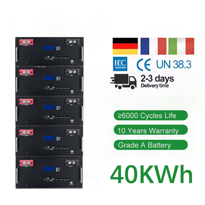Eu Stock High Voltage Rack Lithium Ion Batteries 30kwh 40kwh 50kwh 100ah 200ah 300ah Lifepo4 Battery Pack Wholesale Bulk Supply Distributor