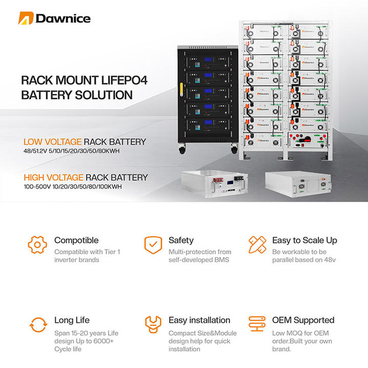 Eu Stock IEC 51.2v Home Rack Lithium Ion Batteries Lifepo4 48v 50ah 100ah 200ah 300ah Lifepo4 Battery Pack Solar Energy Storage