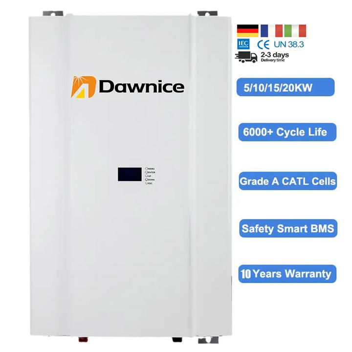 Germany Warehouse In Stock Lifepo4  5Kw 7Kw 10Kw 15Kw Lithium Storage Battery Wall Mounted Solar Battery  Pack 48V 100Ah 200Ah Direct Factory Wholesale