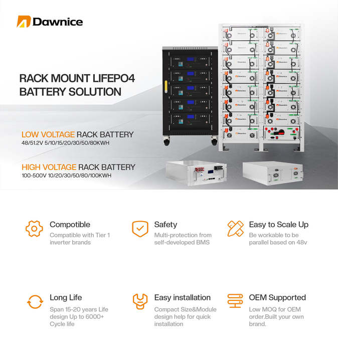 Grade A rack-mounted battery 51.2v 100ah lithium battery ups rack mount 5kw 10kw 15kw lifepo4 battery pack