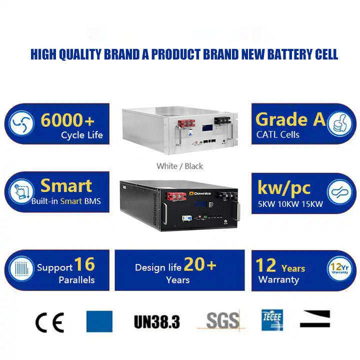 Grade A rack-mounted battery 51.2v 100ah lithium battery ups rack mount 5kw 10kw 15kw lifepo4 battery pack