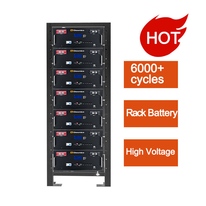 High Volt 40kWh 50kwh 60kwh Rack Mounted lifepo4 Battery 6000 Cycle Life for Solar Energy Storage System Mass Production Wholesale