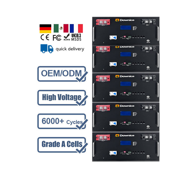 High Volt Lithium ion LiFePO4 Battery Packs 50kw 60kw100ah 200ah Server Rack Mounted Storage Battery Affordable Wholesale Services
