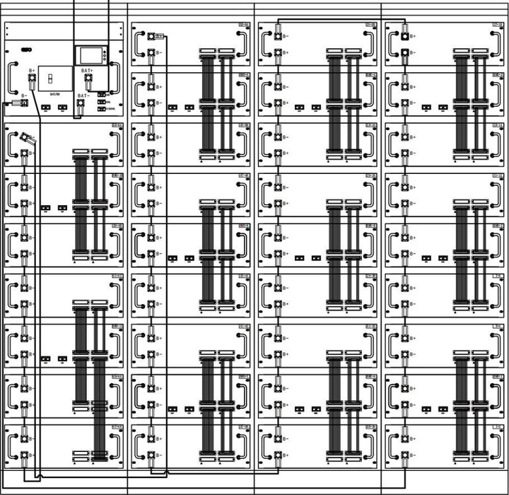 High Voltage 36Kwh 72kw  110KWH 160 kwh 240KWH 220KWH 240KWH Rechargeable Lifepo4 Rack Lithium Solar Storage Battery Pack Bulk Wholesale