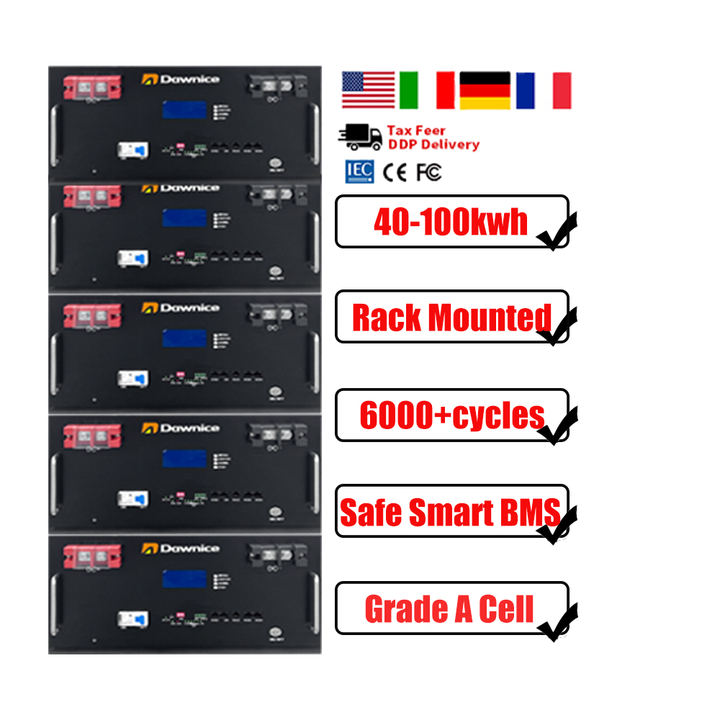 High Voltage 40kwh 100kw 280ah Rack Mounted Lifepo4 Batterie Solaire Lithium Ion Battery Packs Quality Manufacturing Innovation