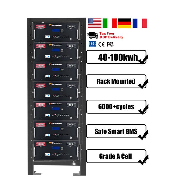 High Voltage Grade A Lifepo4 Au Batterie 100ah 200ah 40kwh 50kwh 100 Kwh Solar Lithium Ion Rack Battery Module Supplier Wholesale Production