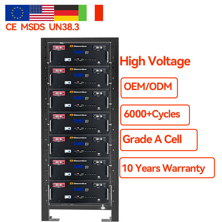 High Voltage Lifepo4 Batteries 100ah 280ah 40kwh 60kwh 80kwh Server Rack Lifepo4 Solar Battery Pack Industrial Production