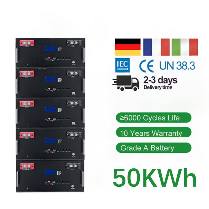 High Voltage Solar Lifepo4 Battery 40kwh 50kwh 60kwh 100ah 300ah 200ah Server Rack Energy Storage Battery Low-Cost Manufacturing Efficiency