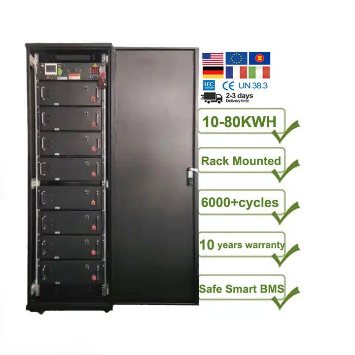 Hochspannungs Solar batterie 65kWh 75 kWh 80 kWh 90kw 100kwh lifepo4 Lithium Ionen Rack Energie speicher batterie