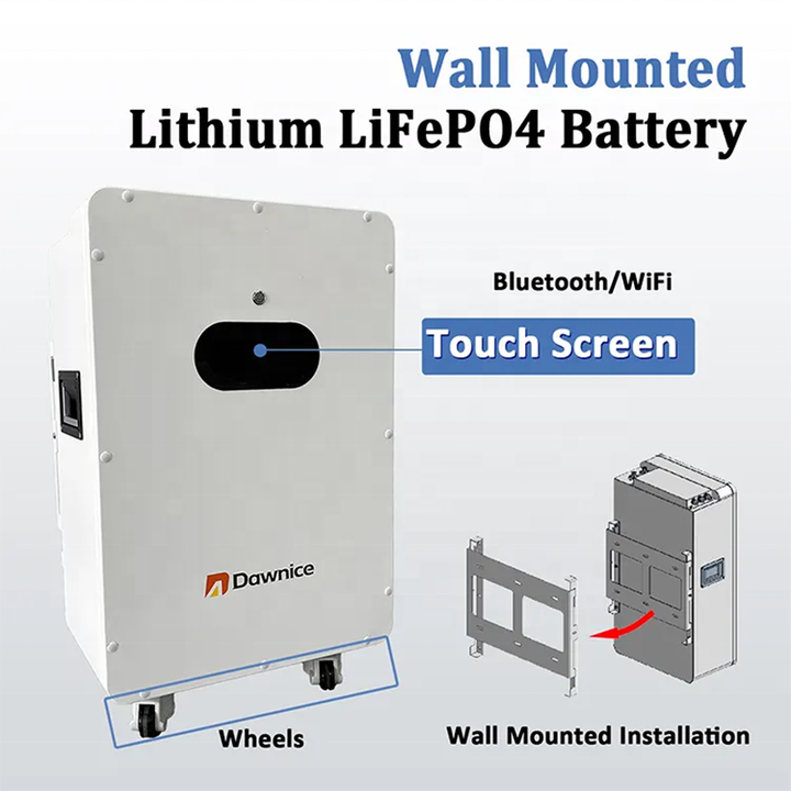 Home Energy Storage whole house solar power system with batteries wall mount battery 5kwh 51.2v home use lifepo4