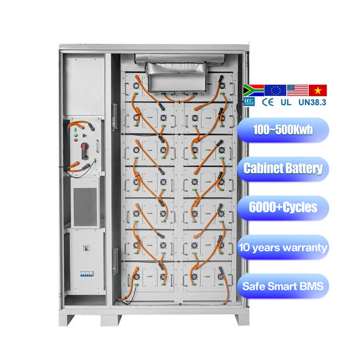 Industrial 30KW 100KW 3 Phase 110/240 Hybrid Solar System For Industry 92KWH 202KWH Lithium Ion Battery Storage